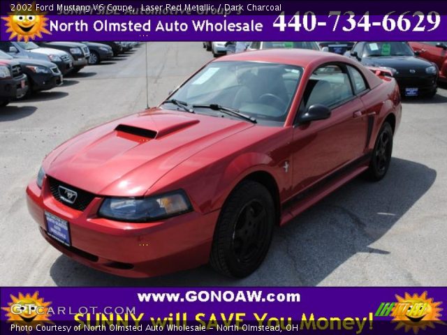 2002 Ford Mustang V6 Coupe in Laser Red Metallic