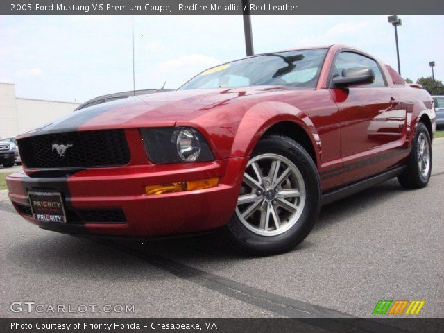 2005 Ford Mustang V6 Premium Coupe in Redfire Metallic