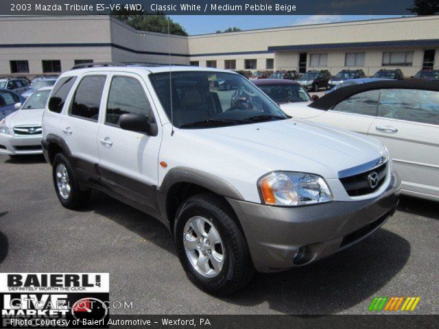 2003 Mazda Tribute ES-V6 4WD in Classic White