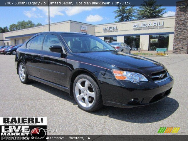 2007 Subaru Legacy 2.5i Limited Sedan in Obsidian Black Pearl