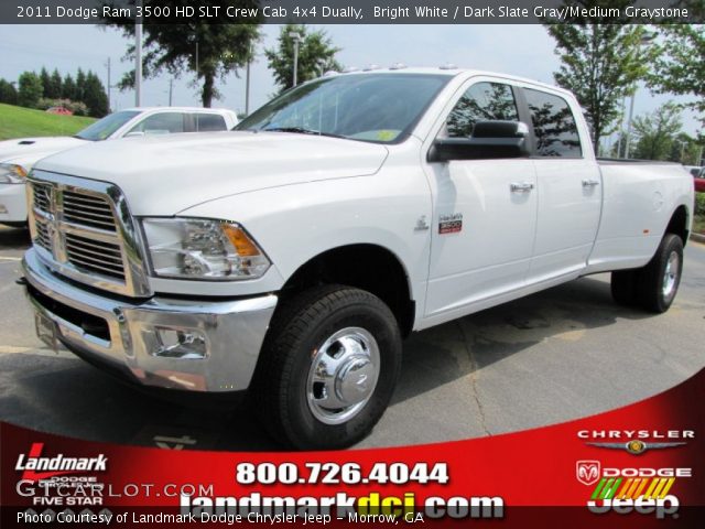 2011 Dodge Ram 3500 HD SLT Crew Cab 4x4 Dually in Bright White