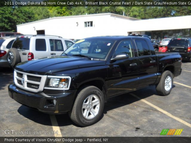 2011 Dodge Dakota Big Horn Crew Cab 4x4 in Brilliant Black Crystal Pearl