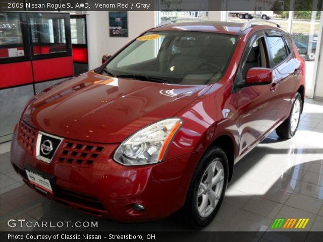 2009 Nissan Rogue SL AWD in Venom Red