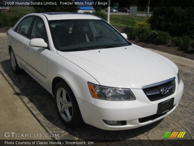 2008 Hyundai Sonata Limited in Powder White Pearl