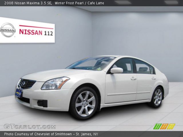 2008 Nissan Maxima 3.5 SE in Winter Frost Pearl