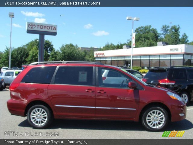 2010 Toyota Sienna XLE AWD in Salsa Red Pearl