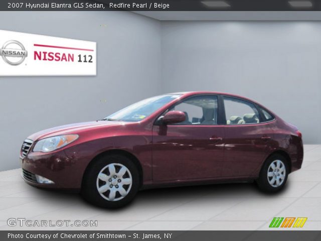 2007 Hyundai Elantra GLS Sedan in Redfire Pearl