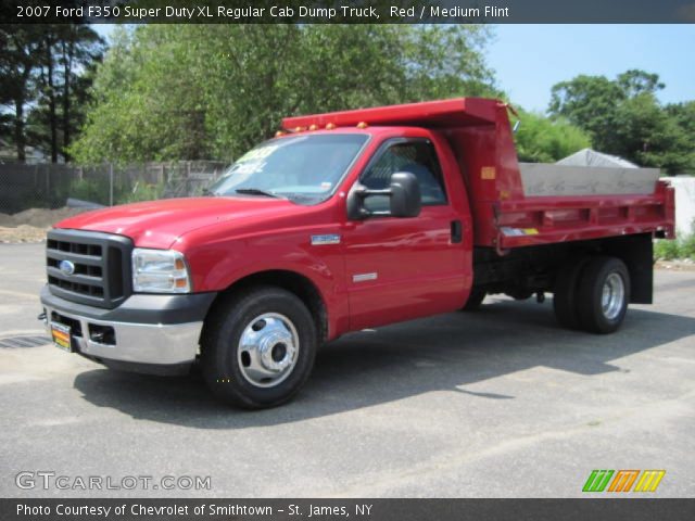 2007 Ford F350 Super Duty XL Regular Cab Dump Truck in Red