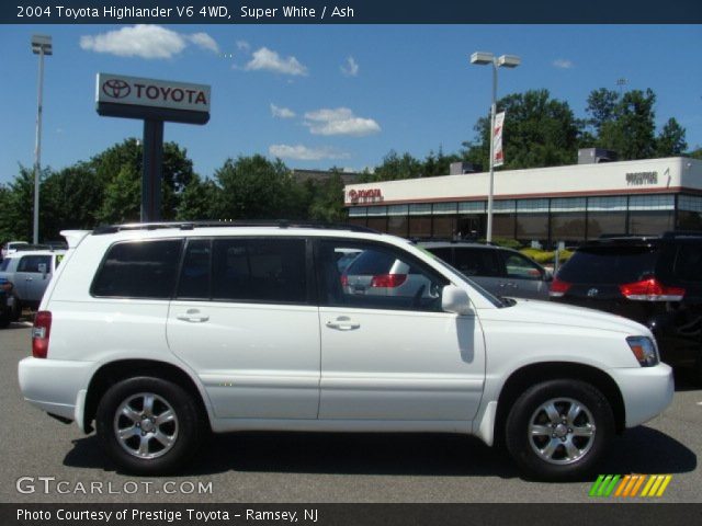 2004 Toyota Highlander V6 4WD in Super White