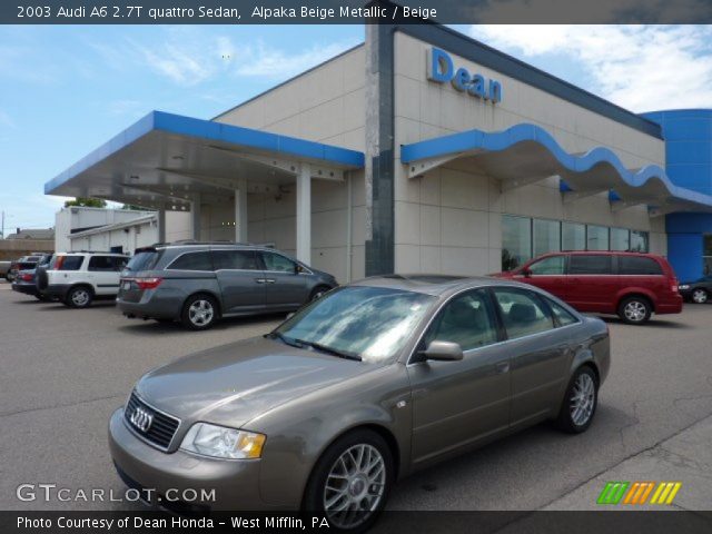 2003 Audi A6 2.7T quattro Sedan in Alpaka Beige Metallic