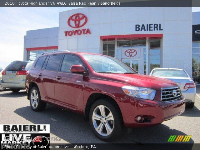 2010 Toyota Highlander V6 4WD in Salsa Red Pearl