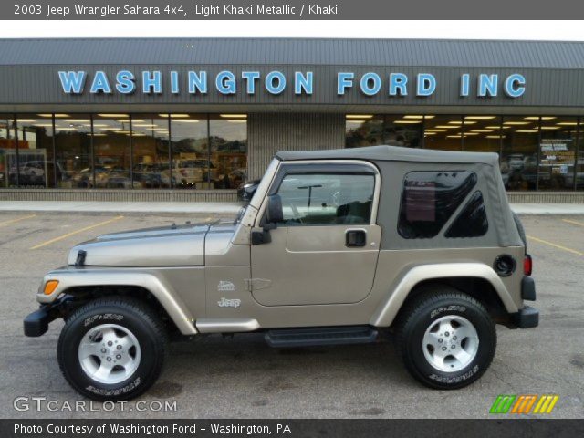 2003 Jeep Wrangler Sahara 4x4 in Light Khaki Metallic