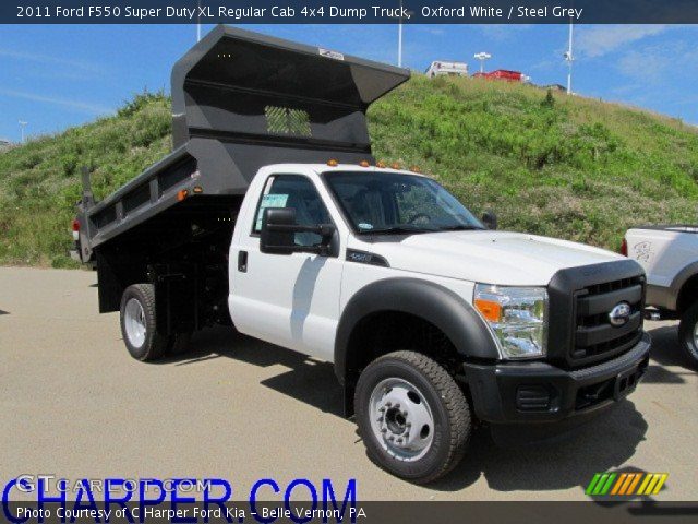 2011 Ford F550 Super Duty XL Regular Cab 4x4 Dump Truck in Oxford White
