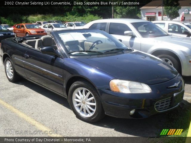 2002 Chrysler Sebring LXi Convertible in Deep Sapphire Blue Pearl