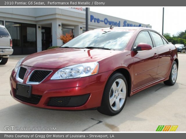 2010 Pontiac G6 Sedan in Performance Red Metallic