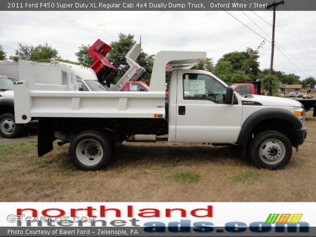 2011 Ford F450 Super Duty XL Regular Cab 4x4 Dually Dump Truck in Oxford White