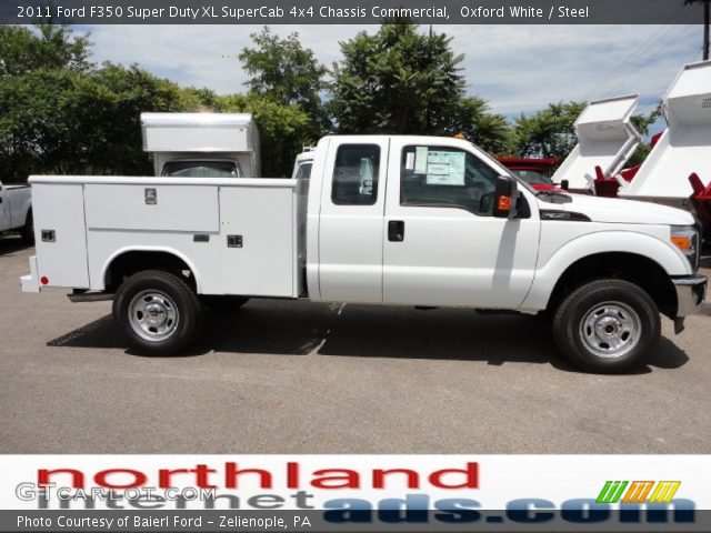 2011 Ford F350 Super Duty XL SuperCab 4x4 Chassis Commercial in Oxford White