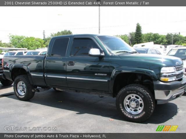 2001 Chevrolet Silverado 2500HD LS Extended Cab 4x4 in Forest Green Metallic