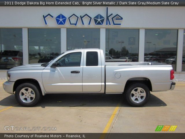 2011 Dodge Dakota Big Horn Extended Cab in Bright Silver Metallic