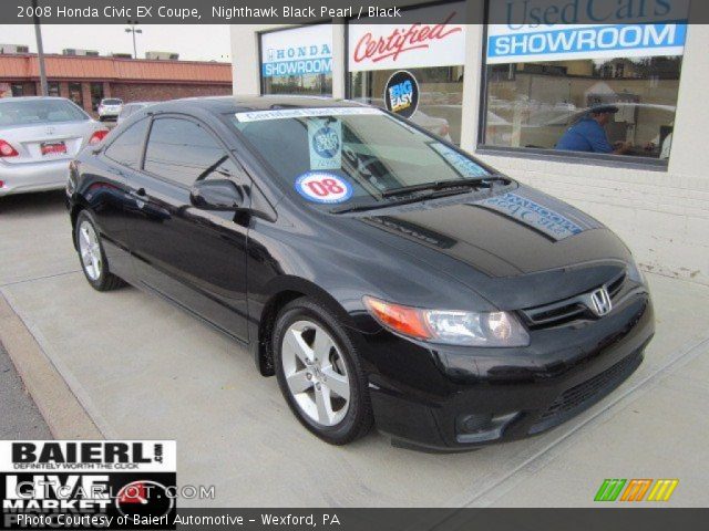 2008 Honda Civic EX Coupe in Nighthawk Black Pearl