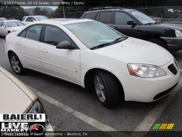 2007 Pontiac G6 V6 Sedan in Ivory White