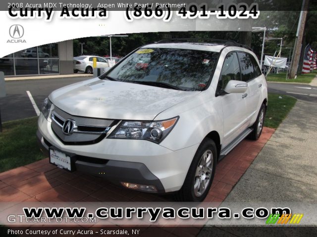 2008 Acura MDX Technology in Aspen White Pearl