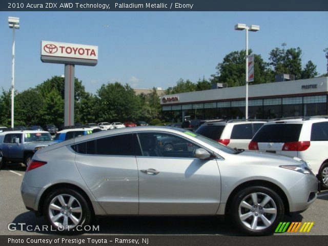 2010 Acura ZDX AWD Technology in Palladium Metallic