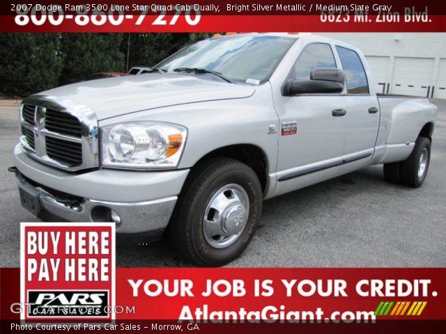 2007 Dodge Ram 3500 Lone Star Quad Cab Dually in Bright Silver Metallic