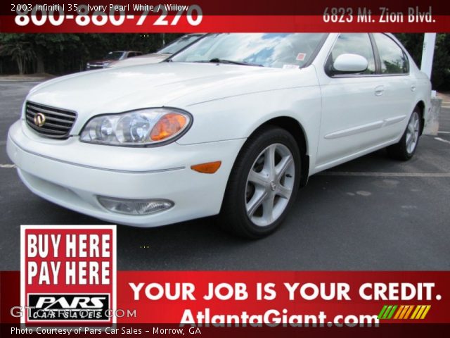 2003 Infiniti I 35 in Ivory Pearl White