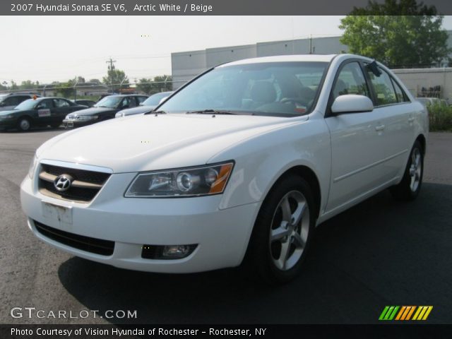 2007 Hyundai Sonata SE V6 in Arctic White