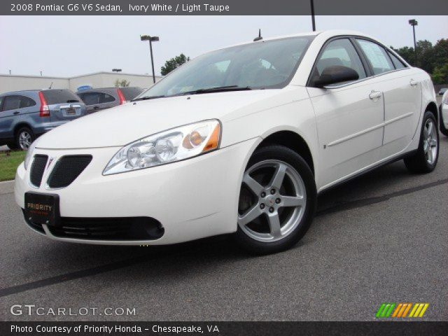 2008 Pontiac G6 V6 Sedan in Ivory White