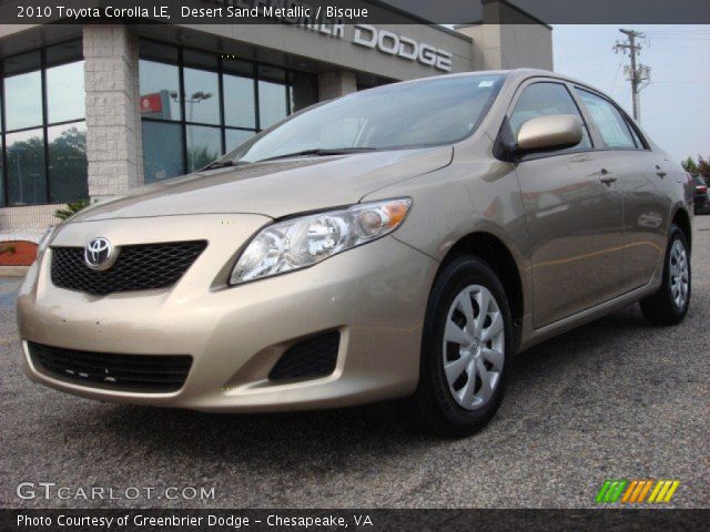 2010 Toyota Corolla LE in Desert Sand Metallic