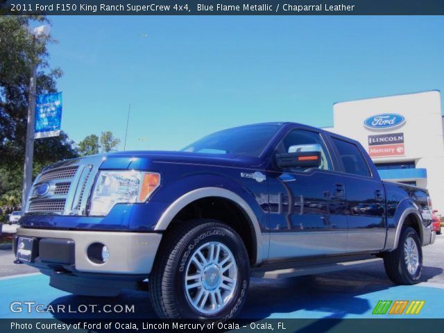 2011 Ford F150 King Ranch SuperCrew 4x4 in Blue Flame Metallic
