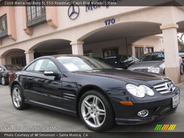 2008 Mercedes-Benz SL 550 Roadster in Capri Blue Metallic