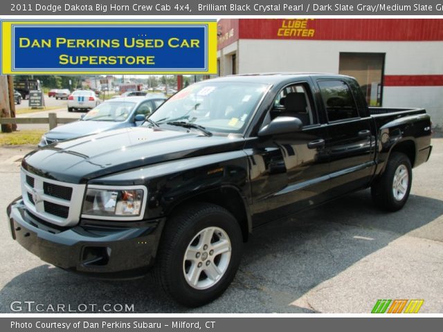 2011 Dodge Dakota Big Horn Crew Cab 4x4 in Brilliant Black Crystal Pearl