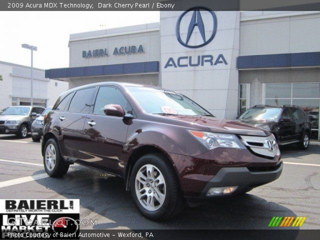 2009 Acura MDX Technology in Dark Cherry Pearl