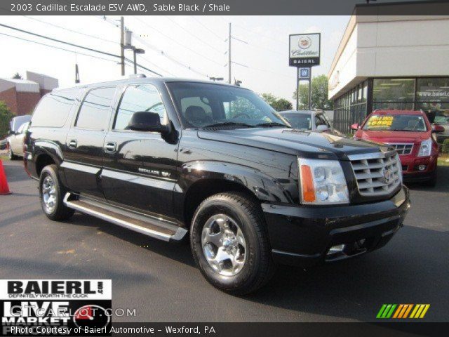 2003 Cadillac Escalade ESV AWD in Sable Black