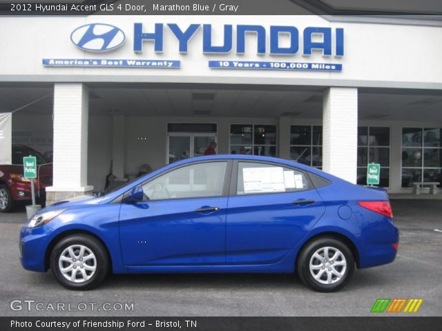 2012 Hyundai Accent GLS 4 Door in Marathon Blue