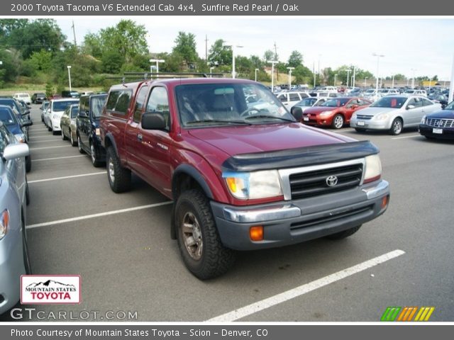 2000 Toyota Tacoma V6 Extended Cab 4x4 in Sunfire Red Pearl