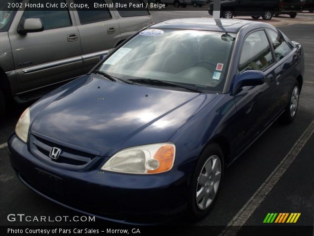 2002 Honda Civic EX Coupe in Eternal Blue Pearl