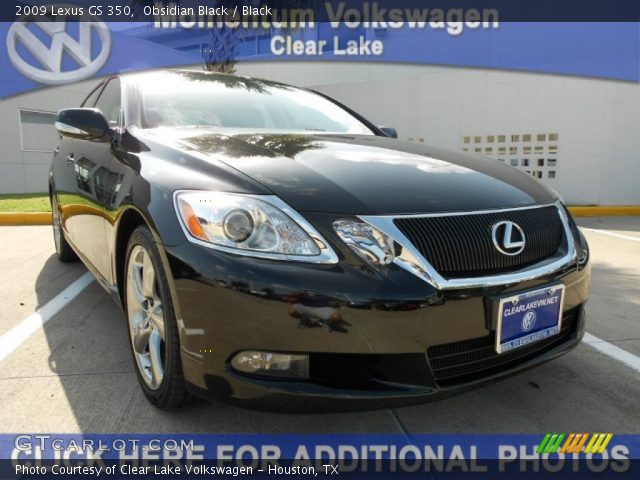 Obsidian Black 2009 Lexus Gs 350 Black Interior