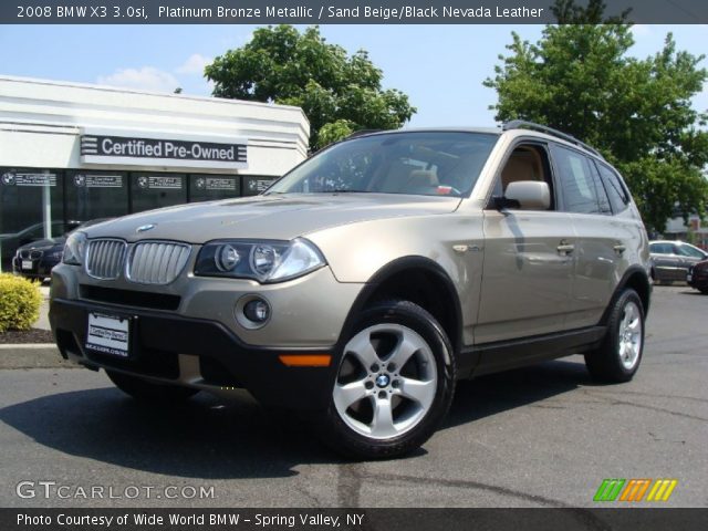 2008 BMW X3 3.0si in Platinum Bronze Metallic