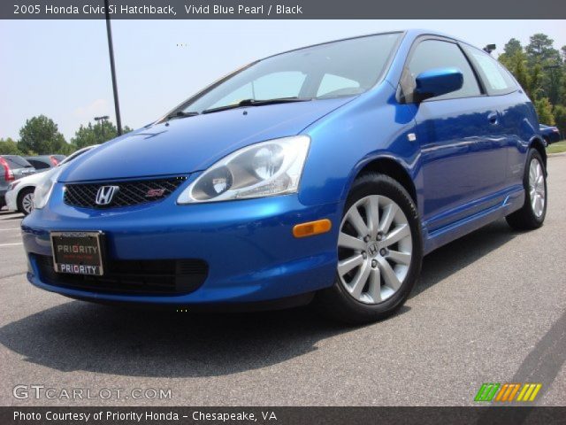 2005 Honda Civic Si Hatchback in Vivid Blue Pearl