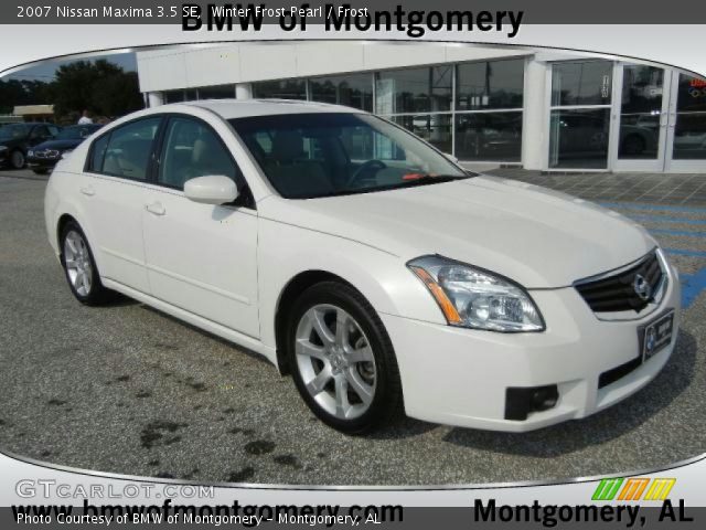 2007 Nissan Maxima 3.5 SE in Winter Frost Pearl