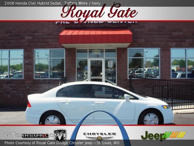 2008 Honda Civic Hybrid Sedan in Taffeta White