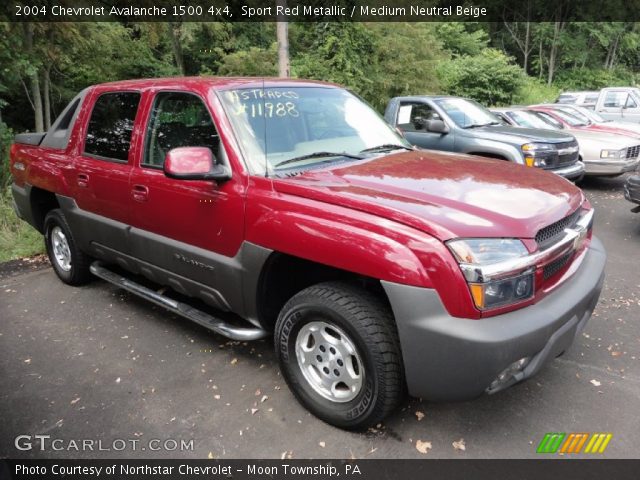 2004 Chevrolet Avalanche 1500 4x4 in Sport Red Metallic