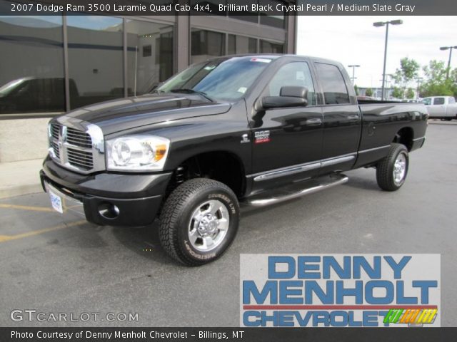 2007 Dodge Ram 3500 Laramie Quad Cab 4x4 in Brilliant Black Crystal Pearl