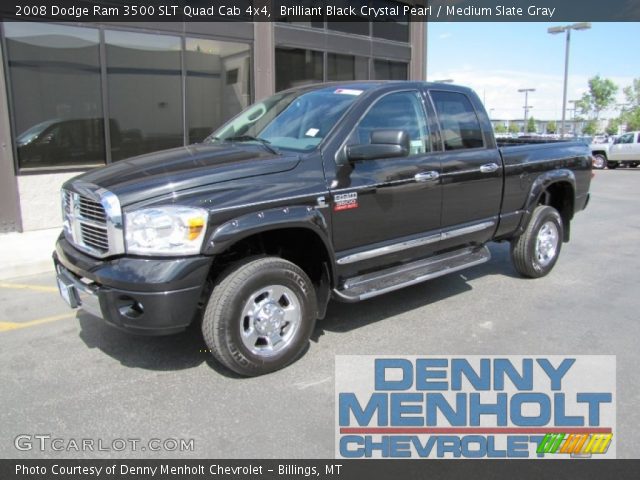 2008 Dodge Ram 3500 SLT Quad Cab 4x4 in Brilliant Black Crystal Pearl