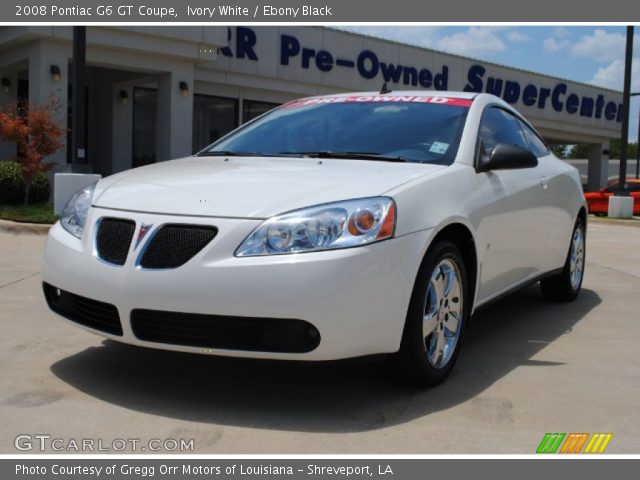 2008 Pontiac G6 GT Coupe in Ivory White