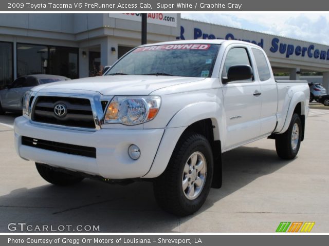 2009 Toyota Tacoma V6 PreRunner Access Cab in Super White